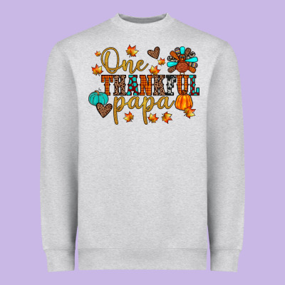 One Thankful Papa Heavyweight Sweatshirt Designed By Jahusdesignshop