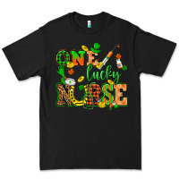 Black St. Patricks Day one lucky nurse Premium Tee - HowdyJamesFarm