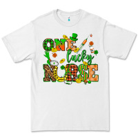 White St. Patricks Day one lucky nurse Premium Tee - HowdyJamesFarm