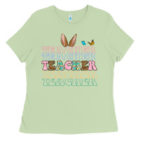 Matcha Easter bunny Teacher Ladies Tee - OliviaCreatesArt