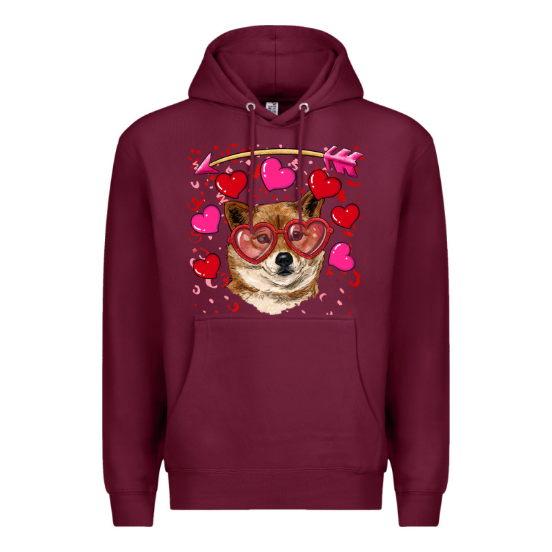 Valentine's Shiba Inu Premium Hoodie by RanaPortraitStore | Teevron