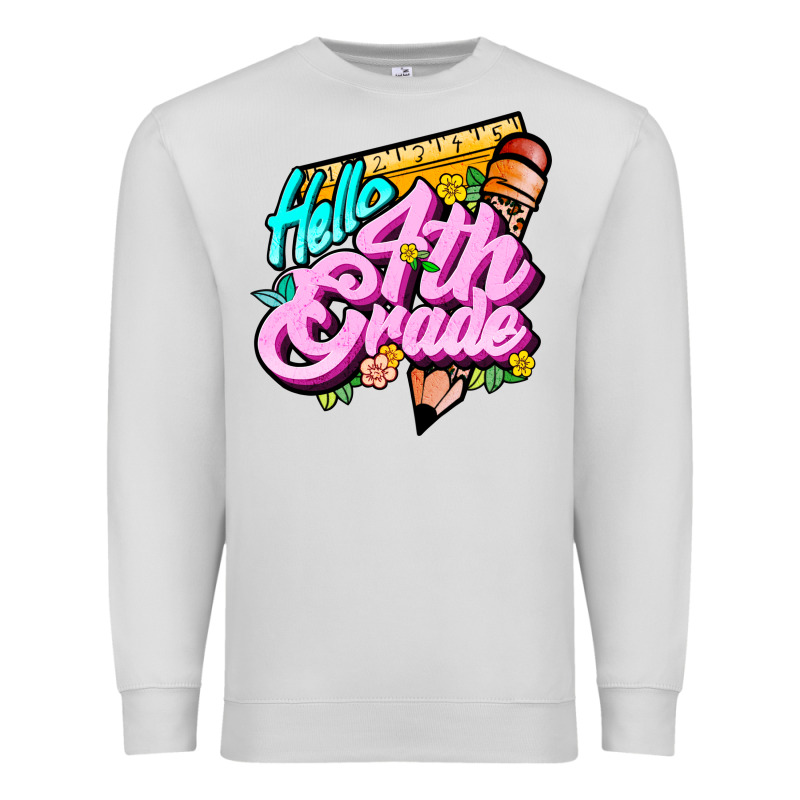 Hello 4th Grade Premium Sweatshirt by JahusDesignShop | Teevron