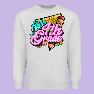 Hello 4th Grade Premium Sweatshirt Designed By Jahusdesignshop