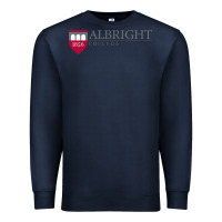 Navy albright college vectorized Premium Sweatshirt - linhVisuals