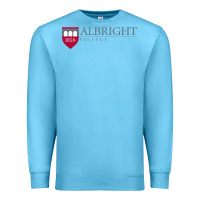 Ocean Blue albright college vectorized Premium Sweatshirt - linhVisuals