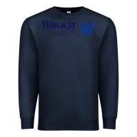 Navy baruch college vectorized Premium Sweatshirt - linhVisuals