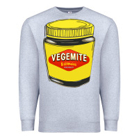 Heather Grey vegemite Premium Sweatshirt - linhVisuals