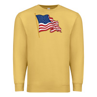 Antique Gold American flag Premium Sweatshirt - linhVisuals