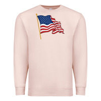 Pale Pink American flag Premium Sweatshirt - linhVisuals