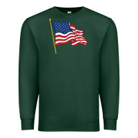 Sports Green American flag Premium Sweatshirt - linhVisuals