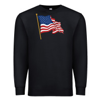 Black American flag Premium Sweatshirt - linhVisuals
