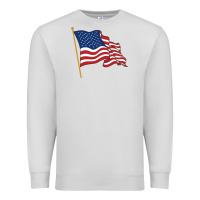 Dove Grey American flag Premium Sweatshirt - linhVisuals