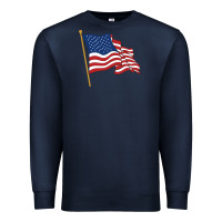 Navy American flag Premium Sweatshirt - linhVisuals