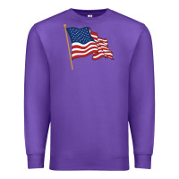 Purple American flag Premium Sweatshirt - linhVisuals