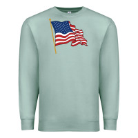Seafoam American flag Premium Sweatshirt - linhVisuals
