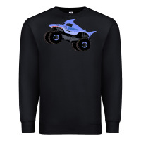 Black Monster Truck Megalodon Premium Sweatshirt - linhVisuals