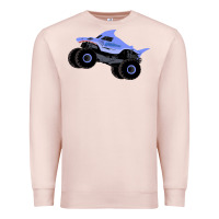 Pale Pink Monster Truck Megalodon Premium Sweatshirt - linhVisuals