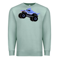 Seafoam Monster Truck Megalodon Premium Sweatshirt - linhVisuals