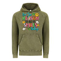 Vintage Olive be the reason someone smiles today Vintage Hoodie - LillyAllenDesigns