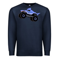 Navy Monster Truck Megalodon Premium Sweatshirt - linhVisuals