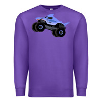 Purple Monster Truck Megalodon Premium Sweatshirt - linhVisuals