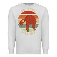 Dove Grey say less do lesser funny sloth Premium Sweatshirt - linhVisuals