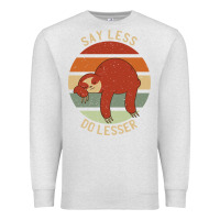 Oatmeal Heather say less do lesser funny sloth Premium Sweatshirt - linhVisuals