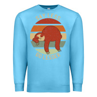 Ocean Blue say less do lesser funny sloth Premium Sweatshirt - linhVisuals