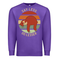 Purple say less do lesser funny sloth Premium Sweatshirt - linhVisuals