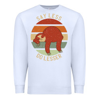 White say less do lesser funny sloth Premium Sweatshirt - linhVisuals