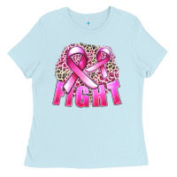 Baby Blue fight cancer Ladies Tee - FaDigitalArtStudio