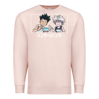 Pale Pink gon killua Premium Sweatshirt - linhVisuals