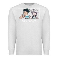 Oatmeal Heather gon killua Premium Sweatshirt - linhVisuals
