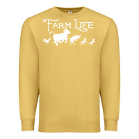 Antique Gold FARM LIFE ANIMAL Premium Sweatshirt - linhVisuals