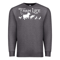 Charcoal Heather FARM LIFE ANIMAL Premium Sweatshirt - linhVisuals