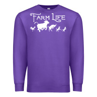Purple FARM LIFE ANIMAL Premium Sweatshirt - linhVisuals