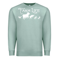 Seafoam FARM LIFE ANIMAL Premium Sweatshirt - linhVisuals