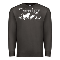 Smoke FARM LIFE ANIMAL Premium Sweatshirt - linhVisuals