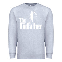 Heather Grey Fishing The Rodfather Premium Sweatshirt - linhVisuals
