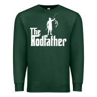 Sports Green Fishing The Rodfather Premium Sweatshirt - linhVisuals