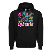 Black crafting queen Zipper Hoodie - JahusDesignShop