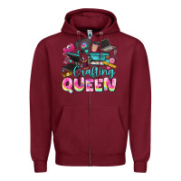 Burgundy crafting queen Zipper Hoodie - JahusDesignShop