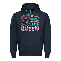 Navy crafting queen Zipper Hoodie - JahusDesignShop
