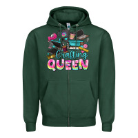 Sports Green crafting queen Zipper Hoodie - JahusDesignShop