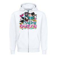 White crafting queen Zipper Hoodie - JahusDesignShop