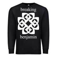Black BREAKING BENJAMIN - BLACK AND WHITE Premium Sweatshirt - linhVisuals