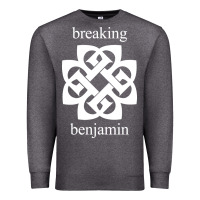 Charcoal Heather BREAKING BENJAMIN - BLACK AND WHITE Premium Sweatshirt - linhVisuals