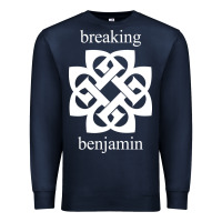 Navy BREAKING BENJAMIN - BLACK AND WHITE Premium Sweatshirt - linhVisuals