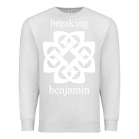 Oatmeal Heather BREAKING BENJAMIN - BLACK AND WHITE Premium Sweatshirt - linhVisuals