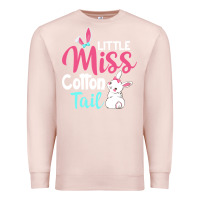 Pale Pink little miss cottontail easter Premium Sweatshirt - linhVisuals